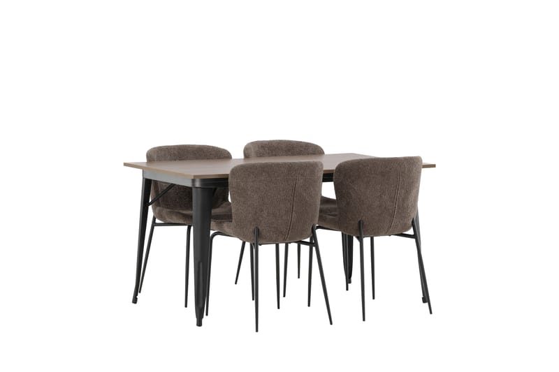 Tempe Matgrupp 140 cm Rektangulär med 4 Modesto stolar - Mörkgrå - Products - Möbler - Bord & matgrupp - Matgrupp