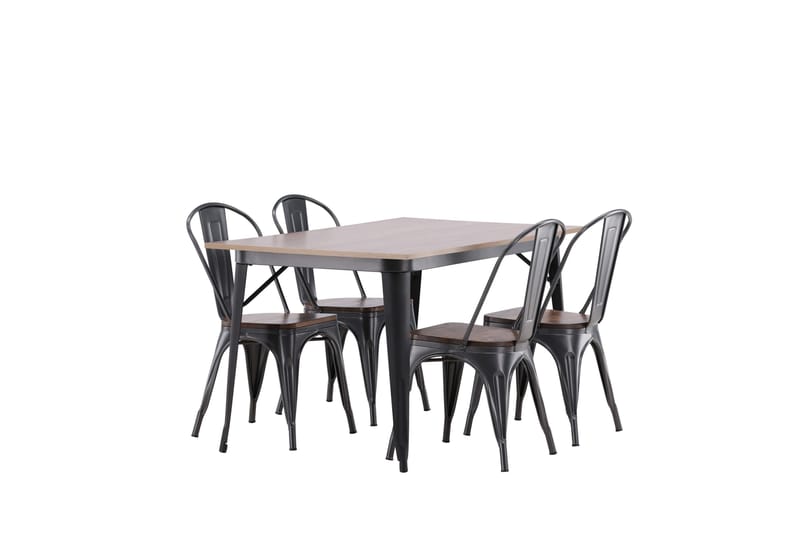 Tempe Matgrupp 140 cm Rektangulär med 4 Tempe stolar - Valnöt - Products - Möbler - Bord & matgrupp - Matgrupp