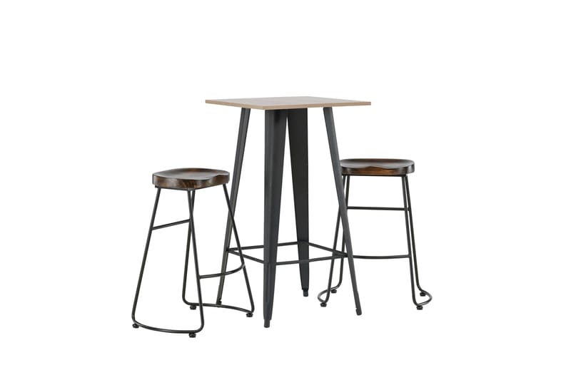 Tempe Matgrupp 60 cm Rektangulär med 2 Ozark stolar - Svart - Products - Möbler - Bord & matgrupp - Matgrupp