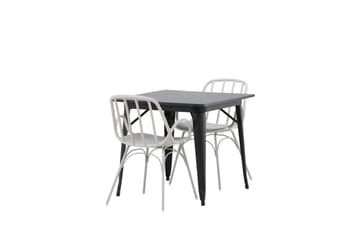 Tempe Matgrupp 80 cm Rektangulär med 2 Dyrön stolar - Svart - Products - Möbler - Bord & matgrupp - Matgrupp