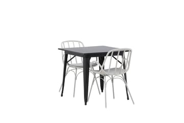 Tempe Matgrupp 80 cm Rektangulär med 2 Dyrön stolar - Svart - Products - Möbler - Bord & matgrupp - Matgrupp