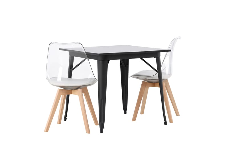 Tempe Matgrupp 80 cm Rektangulär med 2 Edvin stolar - Svart - Products - Möbler - Bord & matgrupp - Matgrupp