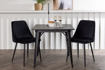 Tempe Matgrupp 80 cm Rektangulär med 2 Night stolar - Svart - Products - Möbler - Bord & matgrupp - Matgrupp
