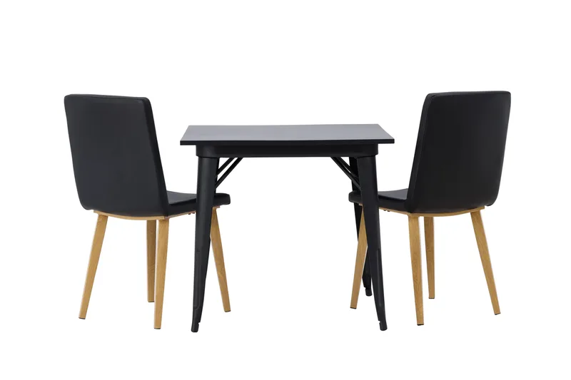 Tempe Matgrupp 80 cm Rektangulär med 2 Today stolar - Svart - Products - Möbler - Bord & matgrupp - Matgrupp
