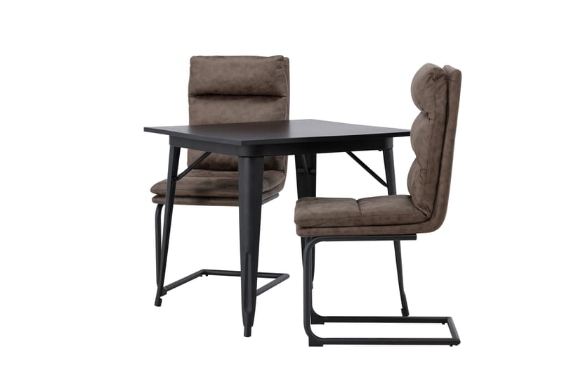 Tempe Matgrupp 80 cm Rektangulär med 2 Zizo stolar - Svart - Products - Möbler - Bord & matgrupp - Matgrupp