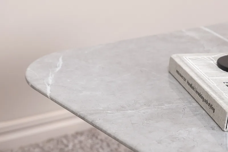 Tristar Soffbord 80 cm - Marmor/Grå/Svart - Products - Möbler - Bord & matgrupp - Soffbord