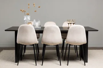 Vail Matgrupp 200 cm Rektangulär med 6 Polar stolar - Beige - Products - Möbler - Bord & matgrupp - Matgrupp