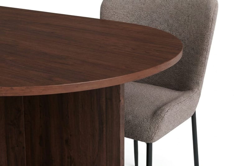 Vera Matgrupp rektangulärt 220 cm Valnöt med 6 Elsie Matstolar - Valnöt - Products - Möbler - Bord & matgrupp - Matgrupp