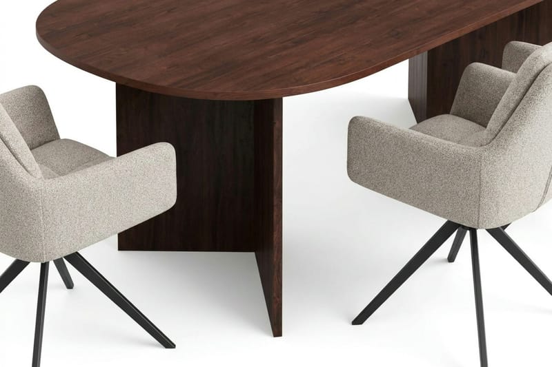Vera Matgrupp rektangulärt 220 cm Valnöt med 6 Torsby Matstolar - Valnöt - Products - Möbler - Bord & matgrupp - Matgrupp