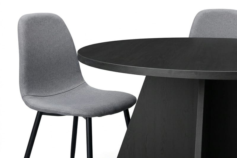 Vera Matgrupp runt 110 cm Svart med 4 Nibe Matstolar - Svart - Products - Möbler - Bord & matgrupp - Matgrupp