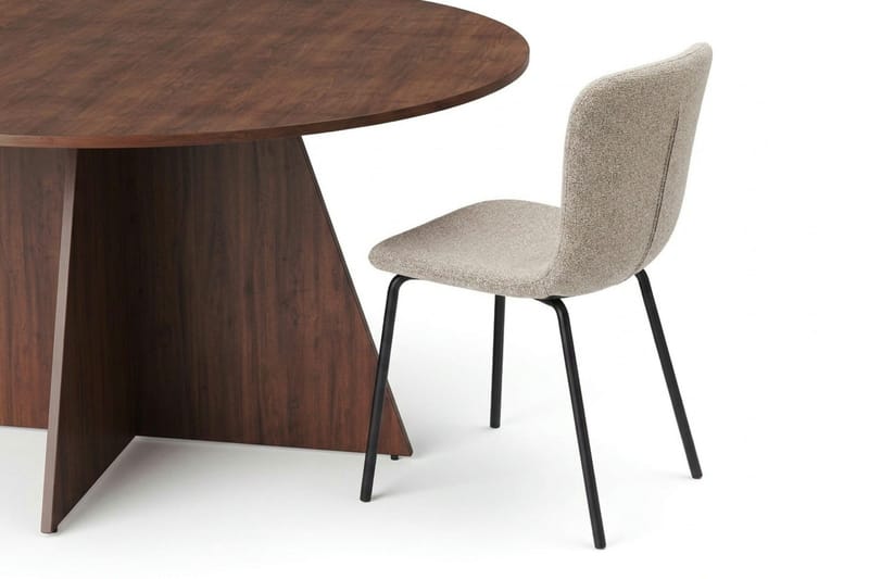 Vera Matgrupp runt 150 cm Valnöt med 6 Katy Matstolar - Valnöt - Products - Möbler - Bord & matgrupp - Matgrupp