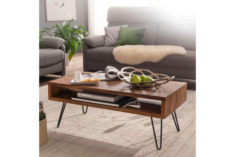 Virworthy Soffbord 100 cm - Massivt Trä/Svart - Products - Möbler - Bord & matgrupp - Soffbord