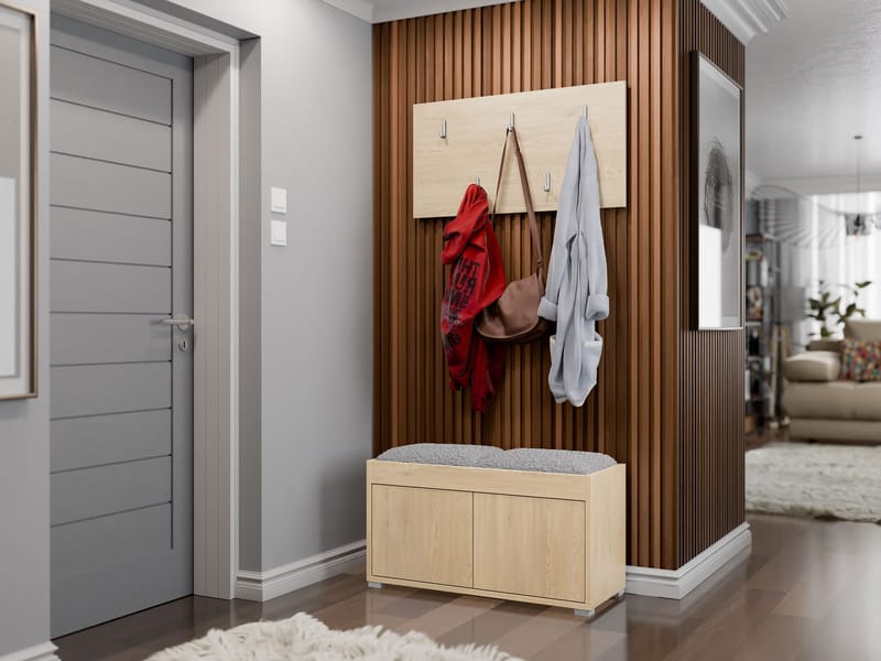 Agawal Hallmöbelset - Brun - Products - Möbler - Hallmöbler - Möbelset för hall & entre