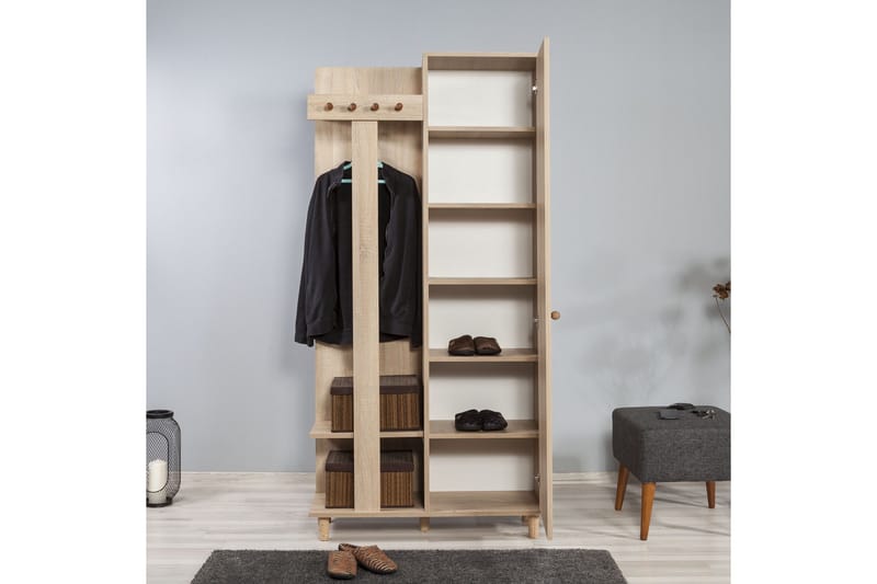 Brokind Klädförvaring 90 cm - Brun - Products - Möbler - Hallmöbler - Möbelset för hall & entre