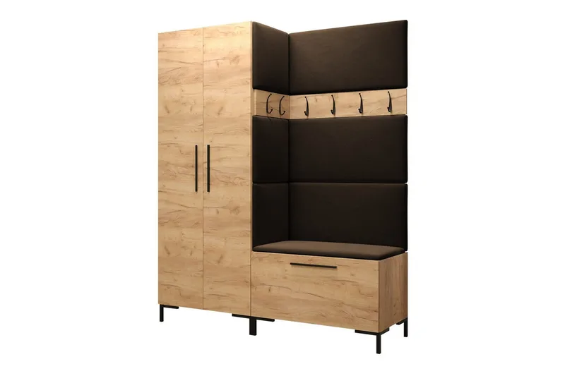 Dunvegan Hallmöbelset 158x44 cm, Mörkbrun