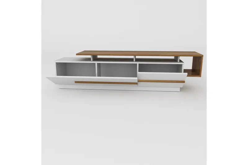 Campora Tv-bänk 150 cm - Mörkbrun/Vit - Products - Möbler - TV- & Mediamöbler - TV bänk & mediabänk