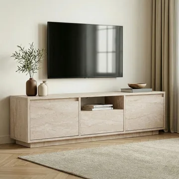 Domar Tv-bänk 160 cm - Travertin - Products - Möbler - TV- & Mediamöbler - TV bänk & mediabänk