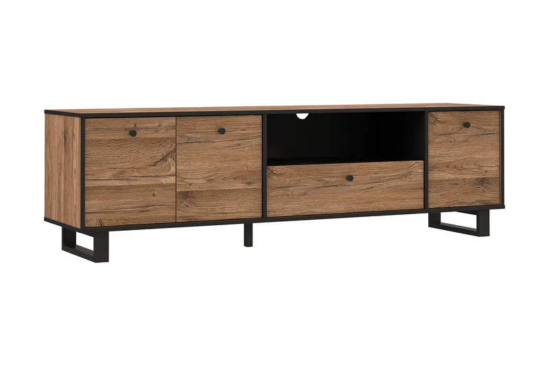 Donmills Tv-bänk 180 cm, Brun/Svart