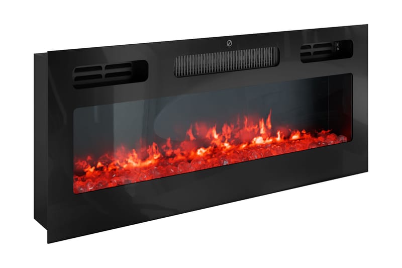 Glenndale Tv bänk med Förvaring + LED kamin + Belysning 190 cm - Vit - Products - Möbler - TV- & Mediamöbler - TV-skåp