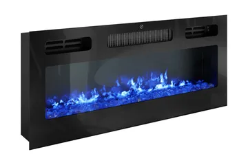 Glenndale Tv bänk med Förvaring + LED kamin + Belysning 190 cm - Vit - Products - Möbler - TV- & Mediamöbler - TV bänk & mediabänk