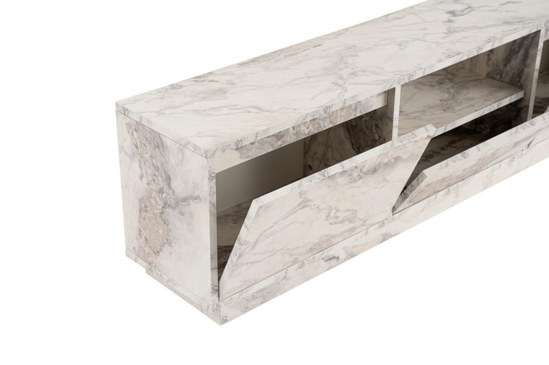 Gulliver Tv-bänk 160x30 cm - Ljus Beige/Marmor - Products - Möbler - TV- & Mediamöbler - TV bänk & mediabänk