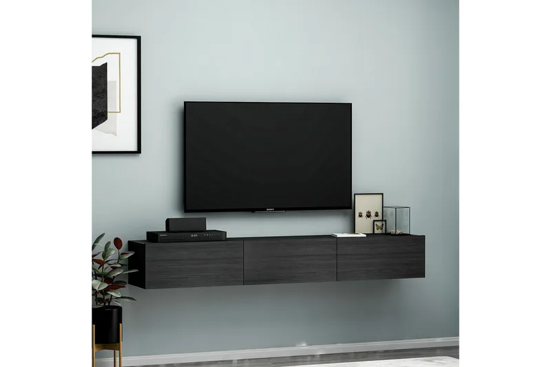 Interlaken Tv-bänk 180 cm - Svart - Products - Möbler - TV- & Mediamöbler - TV bänk & mediabänk