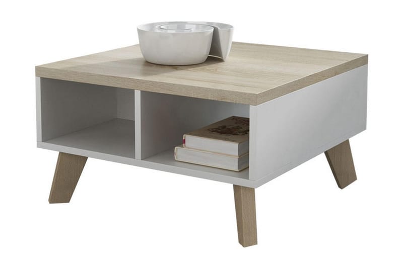 Kardos TV-bänk 60 cm, Vit/Ek