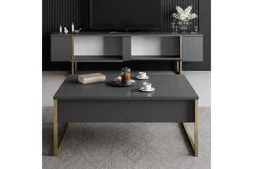Luxe Tv-bänk 180x50 cm Svart/Guld - Hanah Home - Products - Möbler - TV- & Mediamöbler - TV bänk & mediabänk