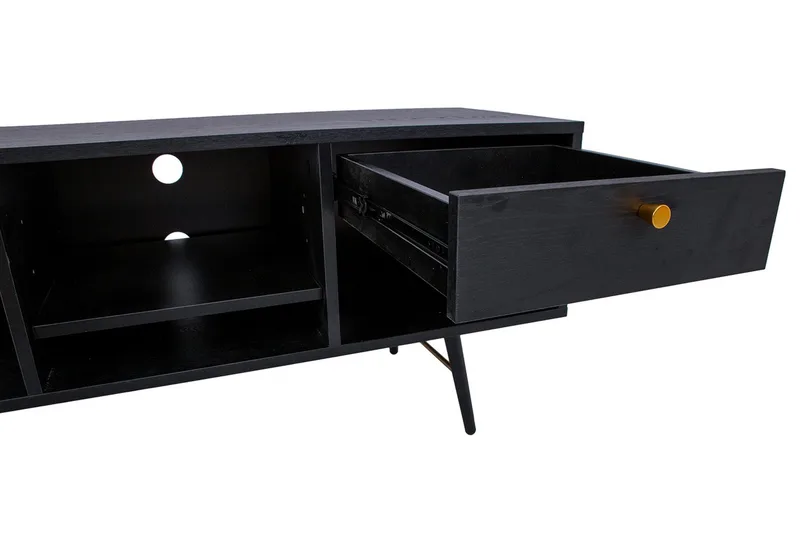 Luxemburg Tv-Bänk Svart/Koppar - Products - Möbler - TV- & Mediamöbler - TV bänk & mediabänk