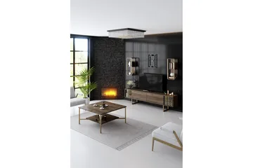 Masatomo Tv-bänk 180 cm - Valnöt/Svart - Products - Möbler - TV- & Mediamöbler - TV bänk & mediabänk