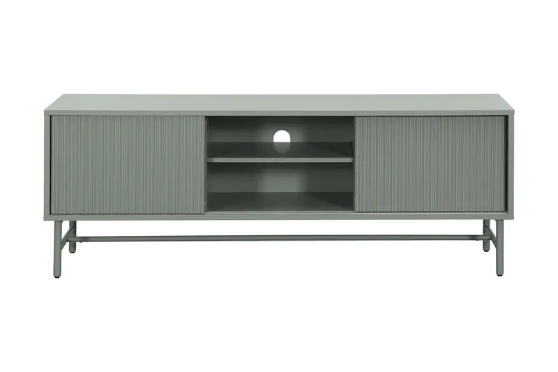 Matterhorn Smal tv-bänk med förvaring 40 cm djup 157 cm bred 58 cm hög - Grön - Products - Möbler - TV- & Mediamöbler - TV bänk & mediabänk