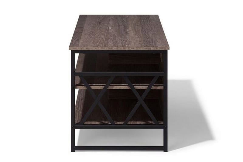 Melnychuk TV-Bänk 120 cm - Mörkbrun - Products - Möbler - TV- & Mediamöbler - TV bänk & mediabänk