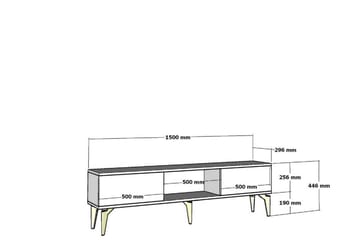 Mula Tv-bänk 150 cm - Vit - Products - Möbler - TV- & Mediamöbler - TV bänk & mediabänk