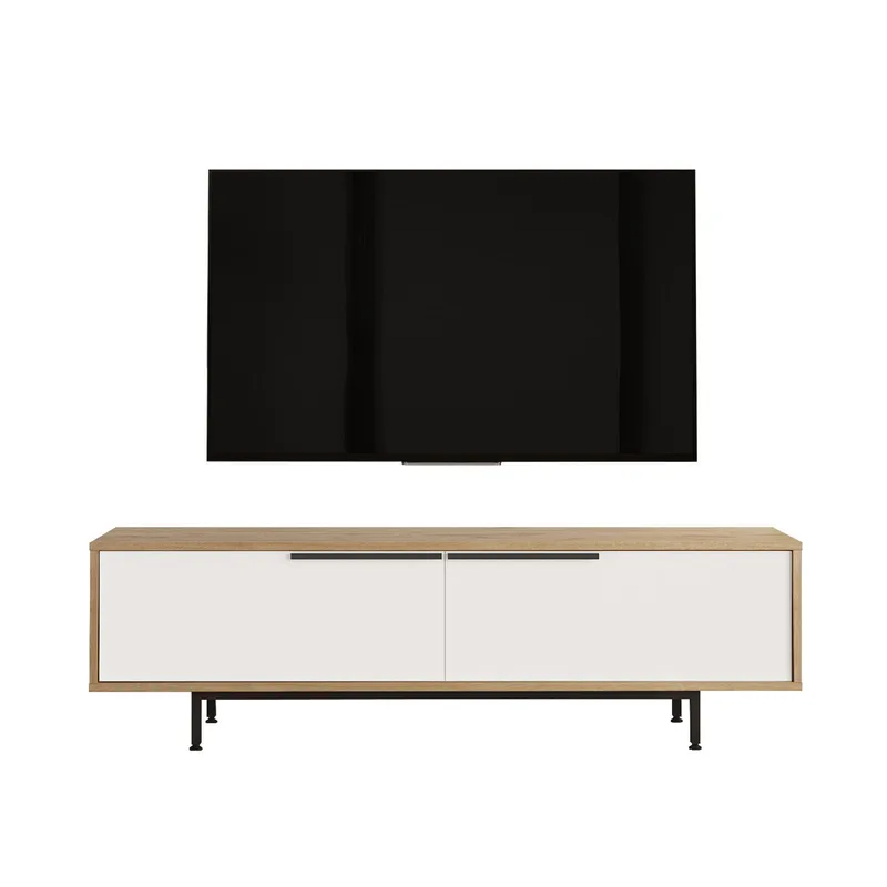 Nilena TV-bänk 160x45,1x35,5 cm, ek, vit