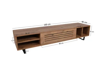 Rinorea Tv-bänk 160x35 cm - Brun - Products - Möbler - TV- & Mediamöbler - TV bänk & mediabänk