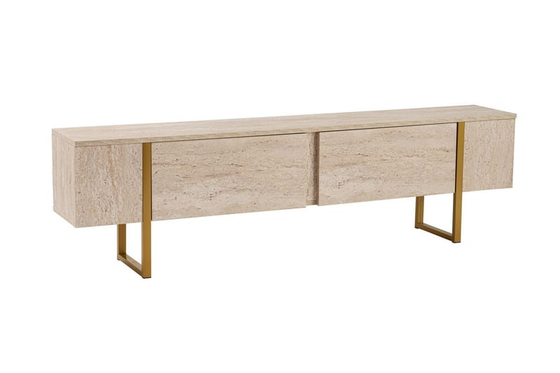 Serenity Tv-bänk 180x30 cm - Travertin/Guld - Products - Möbler - TV- & Mediamöbler - TV bänk & mediabänk