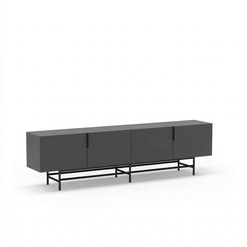 Truvia TV-bänk 200x55x35 cm, Antracit och svart