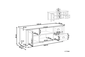 TV-bänk Honolulu Grå - Grå - Products - Möbler - TV- & Mediamöbler - TV bänk & mediabänk