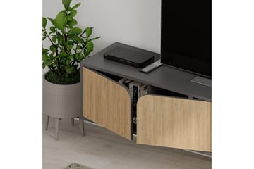 Spark 180 Tv-bänk 180x35,6 cm Svart/Brun - Hanah Home - Products - Möbler - TV- & Mediamöbler - TV bänk & mediabänk
