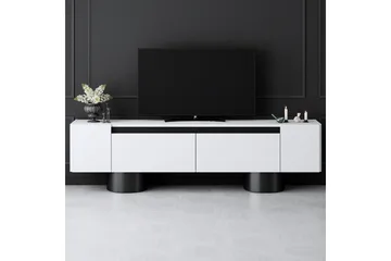 TV-bänk Vit / Svart - Vit / Svart - Products - Möbler - TV- & Mediamöbler - TV bänk & mediabänk