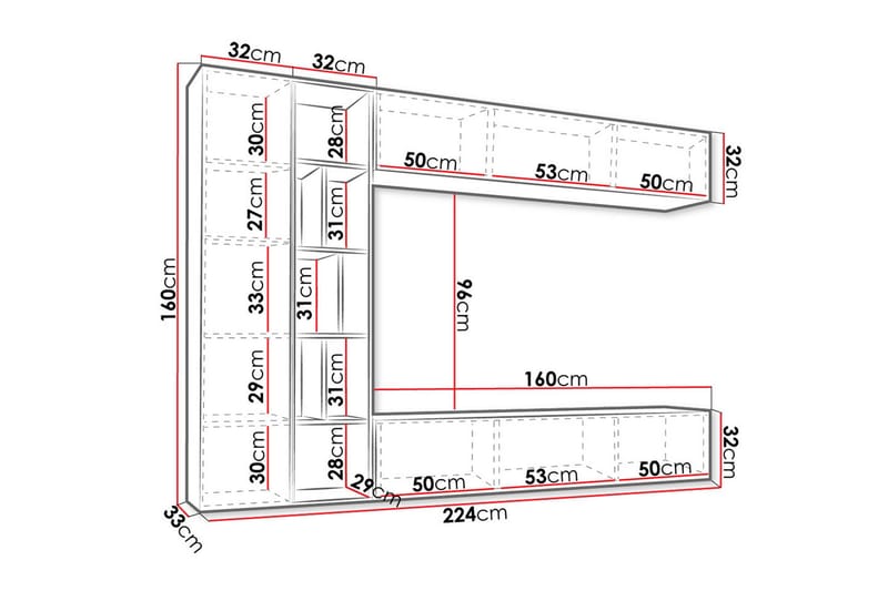 Tv-bänk - Vit|Ek - Products - Möbler - TV- & Mediamöbler - TV bänk & mediabänk