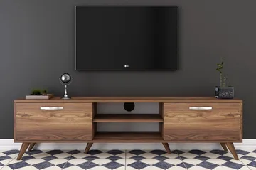 Virkesbo Tv bänk med Förvaring 180 cm - Valnöt / Brun / Rustik - Products - Möbler - TV- & Mediamöbler - TV bänk & mediabänk