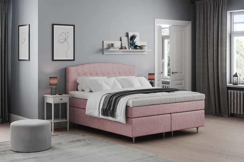 Belda Kontinentalsäng 180x200Fast - Rosa - Products - Möbler - Säng - Kontinentalsäng