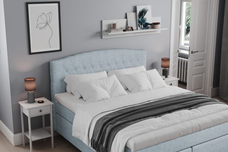 Belda Kontinentalsäng 180x200Medium - Ljusblå - Products - Möbler - Säng - Kontinentalsäng