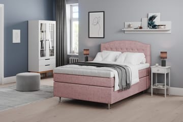 Belda Sängpaket 140x200 Medium - Rosa - Products - Möbler - Säng - Kontinentalsäng