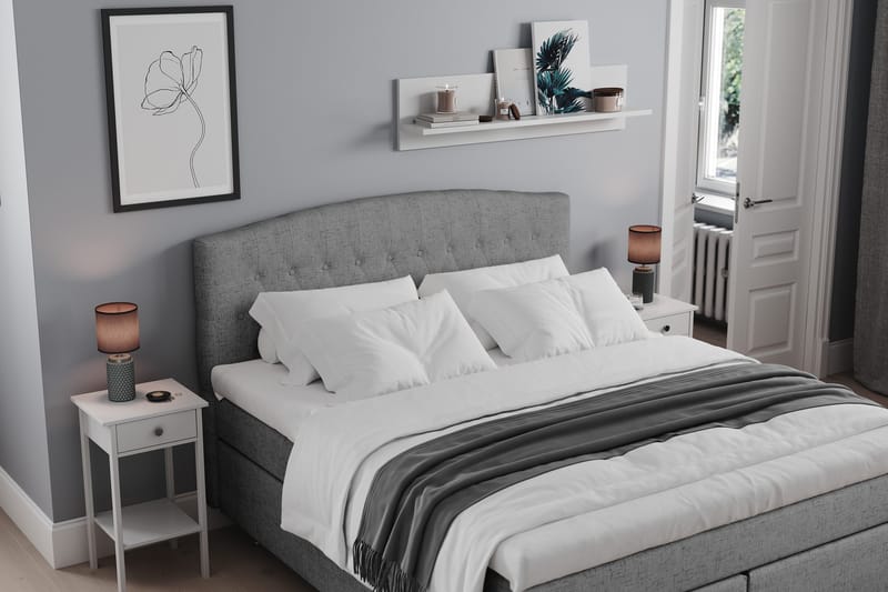 Belda Sängpaket 160x200 Fast/Medium - Grå - Products - Möbler - Säng - Kontinentalsäng