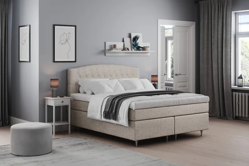Belda Sängpaket 180x200 Medium - Beige - Products - Möbler - Säng - Kontinentalsäng