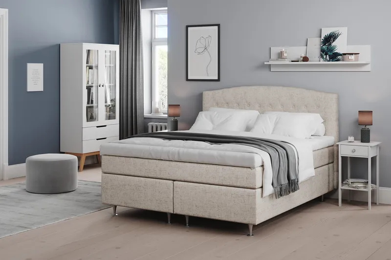 Belda Sängpaket 180x200 Medium - Beige - Products - Möbler - Säng - Kontinentalsäng
