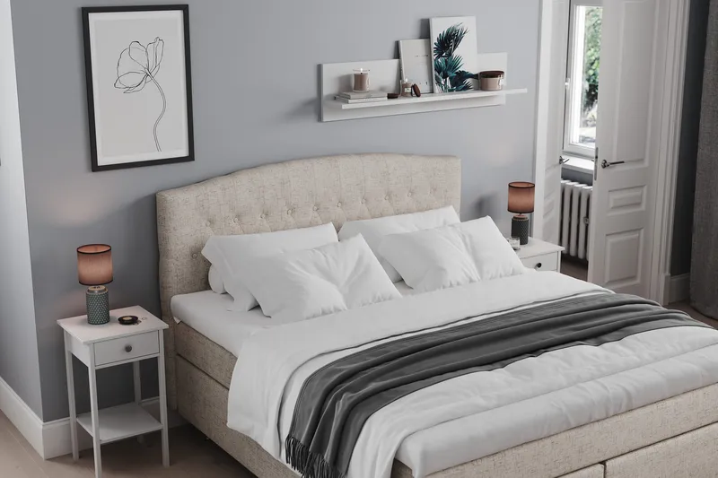 Belda Sängpaket 180x200 Medium - Beige - Products - Möbler - Säng - Kontinentalsäng