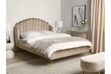 Benicio Sängram 140x200 cm - Taupe/Guld - Products - Möbler - Säng - Sängram & sängstomme